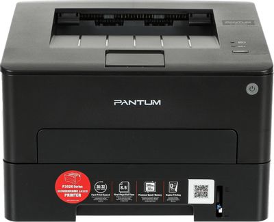 Принтер лазерный Pantum P3020D черно-белая печать, A4, цвет черный ...