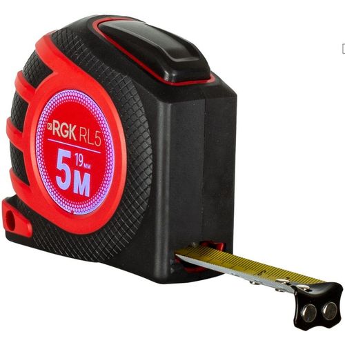 Рулетка строительная RGK RL5, 5м x19мм, с магнитным зацепом [776929]
