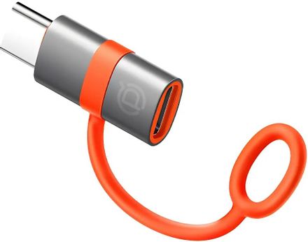 Адаптер PERO AD17,  USB Type-C (m) -  Lightning (f),  серый [prad17]