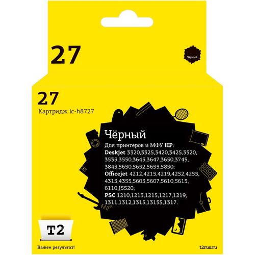 Картридж T2 IC-H8727, C8727AE, черный / IC-H8727