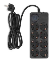 Сетевой фильтр Ippon BK-8-EU-3-10-B, 3м, черный