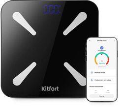 Напольные весы KitFort КТ-848, цвет: черный