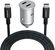 Изображение товара Автомобильное зарядное устройство MAGSSORY cch002,  USB-C, USB-C, 45Вт, 3A, темно-серый