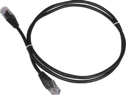 Патч-корд LanMaster вилка RJ-45, вилка RJ-45, кат.5E, ПВХ, 3м, черный