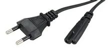 Изображение товара Кабель питания Buro BU-PCAB-1.8-2PIN,  IEC C7 (2-pin) -  Евровилка,  1.8м