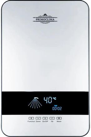 Водонагреватель PRIMOCLIMA Aqua,  проточный,  8.5кВт,  серебристый [pc aqua 8.5 (s)]