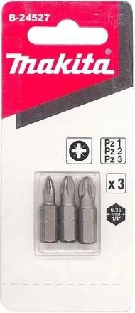 Набор бит Makita B-24527,  шестигранный,  3шт