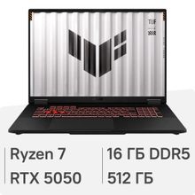 Изображение товара Игровой ноутбук ASUS TUF Gaming A18 FA808UH-S8050 18 IPS AMD Ryzen RTX 5050 16ГБ SSD