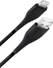 Изображение товара Кабель BORASCO Fishbone Lightning to USB 1м оплетка черный 3A