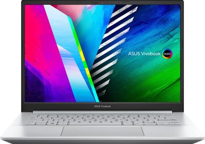 Ноутбук ASUS Vivobook Pro 14 OLED M3401QA-KM144W 90NB0VZ3-M005A0, 14", OLED, AMD Ryzen 5 5600H 3.3ГГц, 6-ядерный, 8ГБ DDR4, 256ГБ SSD,  AMD Radeon, Windows 11 Home, серебристый