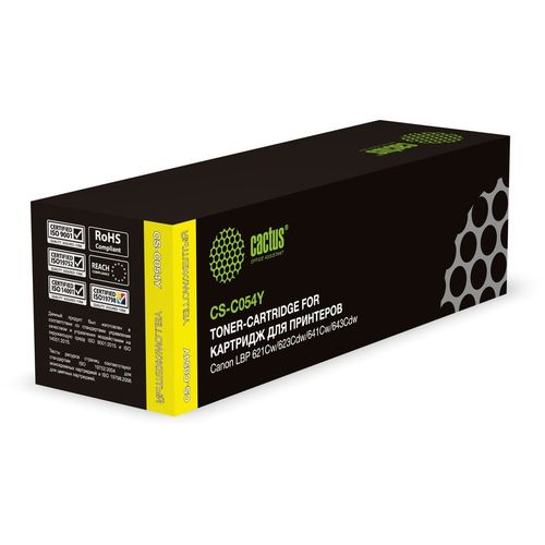 Картридж Cactus CS-C054Y, 054 Y, желтый / CS-C054Y