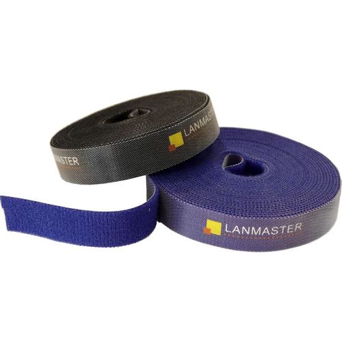 Хомут-липучка LanMaster 5000мм х 20мм, нейлон 6.6, внутри помещений, 1шт [lan-vcm5m-bl]