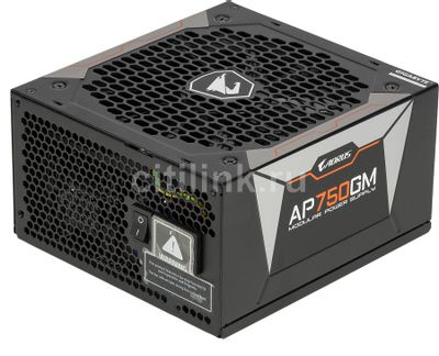Обзор товара блок питания GIGABYTE AORUS GP-AP750GM, 750Вт, 135мм ...