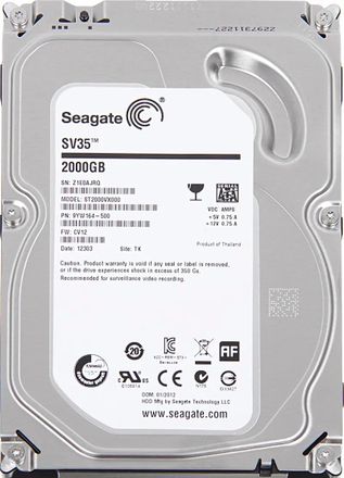 Жесткий диск Seagate SV35 ST2000VX000,  2ТБ,  HDD,  SATA III,  3.5"