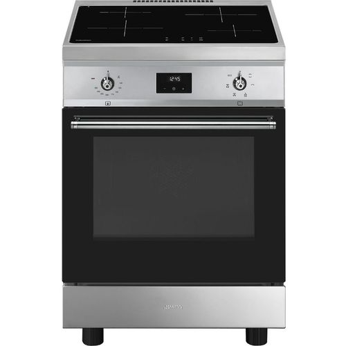 Электрическая плита SMEG C6IMXT2, закаленное стекло, без крышки, нержавеющая сталь