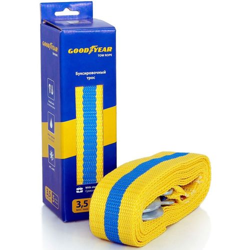 Трос буксировочный GOODYEAR GY004000, 5м, желтый/синий