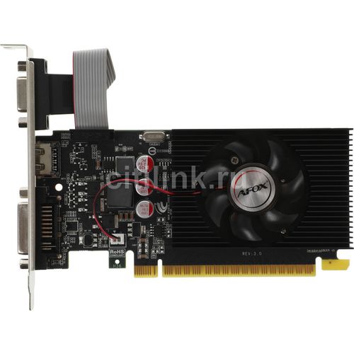 Видеокарта AFOX NVIDIA GeForce GT 220 AF220-1024D3L2 1ГБ DDR3, Low Profile, Ret