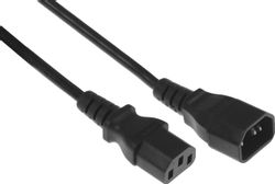 Шнур питания Lanmaster (LAN-PP13/14-1.5-BK) C13-С14 проводник.:3x0.75мм2 1.5м 250В 10А (упак.:1шт) ч