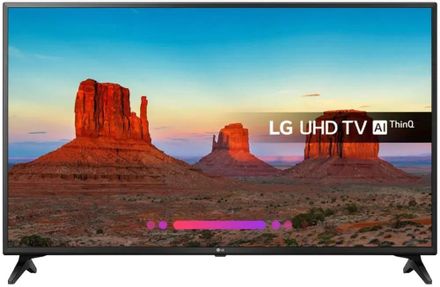 55" Телевизор LG 55UK6200PLA, 4K Ultra HD, черный, СМАРТ ТВ, WebOS
