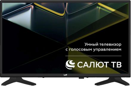 32" Телевизор LEFF 32H690T HD, СМАРТ ТВ, Салют ТВ, черный