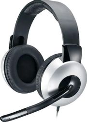 Гарнитура Genius HS-05A, проводные, серебристый / черный