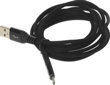 Изображение товара Кабель Digma micro USB (m) -  USB (m),  2м,  2A,  черный [microusb-2m-braided-blk]