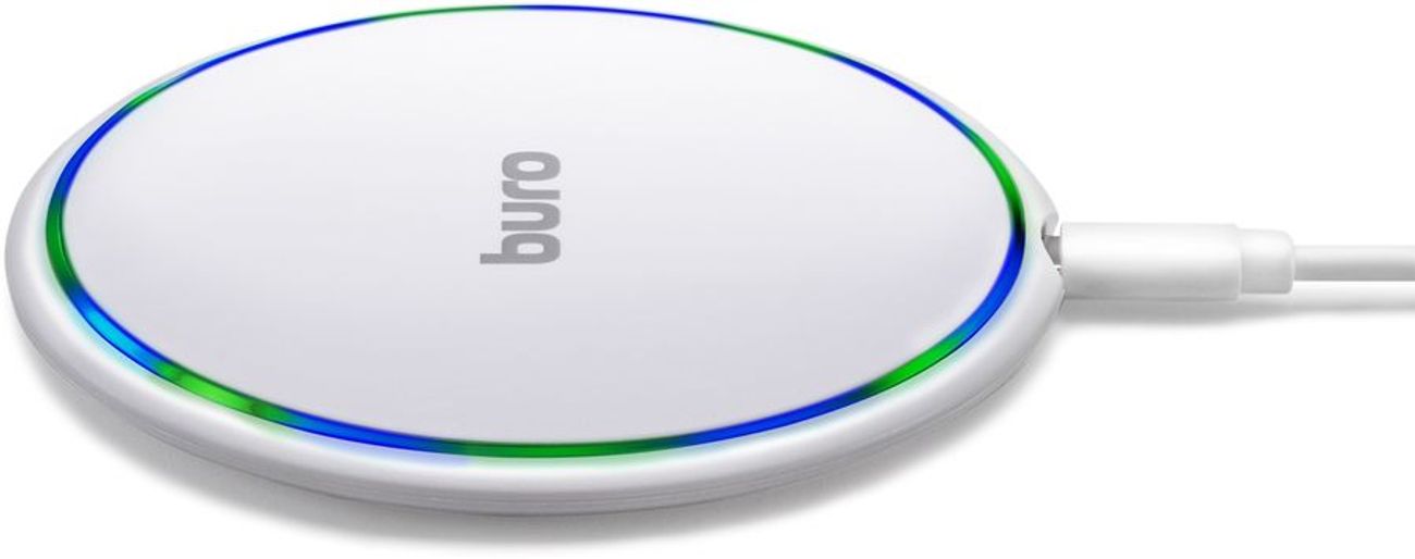 Беспроводное зарядное устройство Buro QF3,  10Вт,  1.1A,  белый [qf3a10wh]