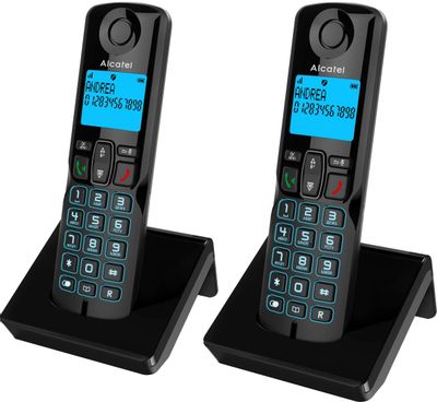 Радиотелефон Alcatel S250 Duo ru black,  черный [atl1426120]