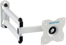 Изображение товара Кронштейн для телевизора Kromax DIX-15W, 15-28", настенный, поворот и наклон,  белый [20224]