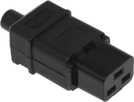 Вилка LanMaster LAN-IEC-320-C19, IEC 60320 C19 16A 250V black