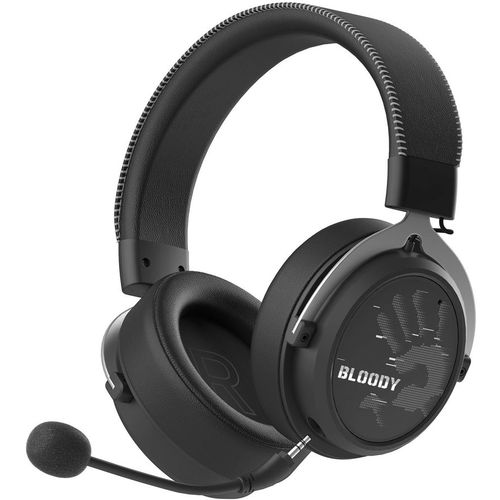 Гарнитура игровая A4TECH Bloody MR590 Sports, для компьютера и игровых консолей, мониторные, Bluetooth/радио/3,5 мм, черный [mr590 + wired/sport black]