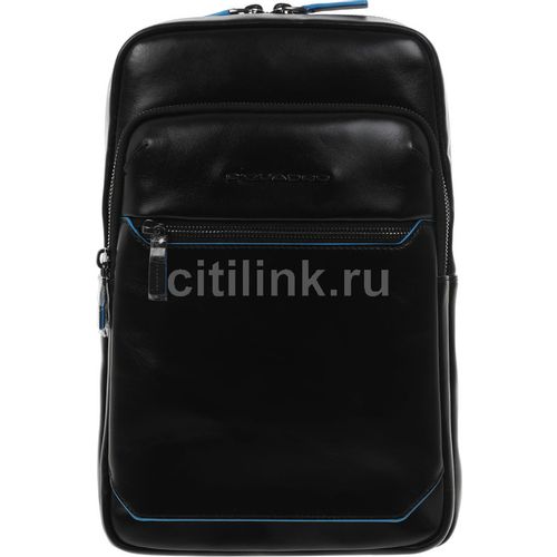 Рюкзак слинг Piquadro Blue Square CA6589B2/N черный натуральная кожа