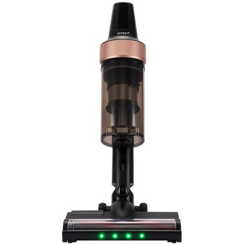 Вертикальный пылесос (handstick) Vitek VT-CLS01AQUA, 450Вт, черный/медный