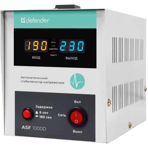 Стабилизатор напряжения Defender ASF 1000D белый [99035]