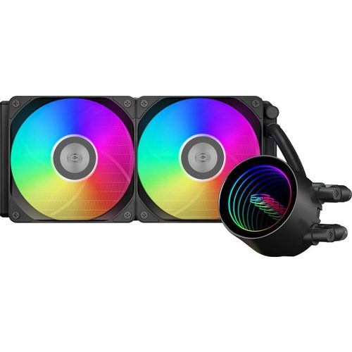 Система водяного охлаждения PCCOOLER DA240 V2, 4-pin, ARGB, 120мм, черный, retail [da240v2-bkawxx-gl]