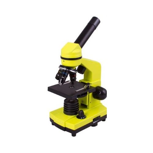 Микроскоп LEVENHUK Rainbow 2L, световой/оптический/биологический, 40-400x, на 3 объектива, желтый/черный [69038]