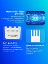 Роутер Huawei WUKUN-BE32, Wi-Fi 7, BE3600, 1 LAN, 3 WAN/LAN, белый