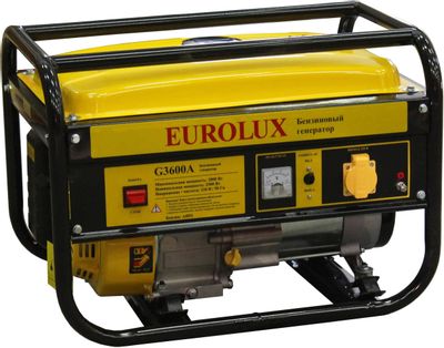 Бензиновый генератор EUROLUX G3600A, 220 В, 2.8кВт [64/1/37]