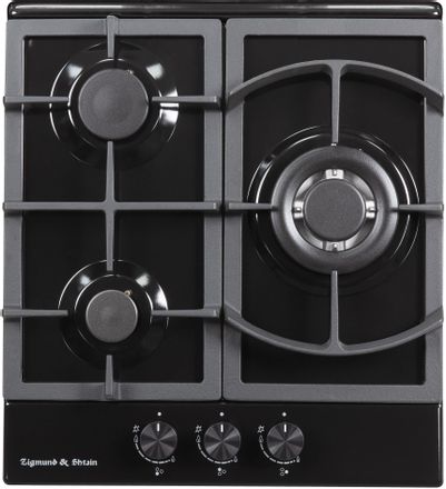 Газовая варочная панель ZIGMUND & SHTAIN Sabaf G 14.4 B,  3 конфорки,  эмалированная сталь,  черный