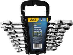 Набор ключей Deli DL140208T, трещоточный