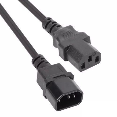 Кабель-удлинитель питания CABLEXPERT 5-284, IEC C13 (прямой) - IEC C14 (прямой), круглое, 3м, Bulk, черный [5-284(1.0) 3.0]
