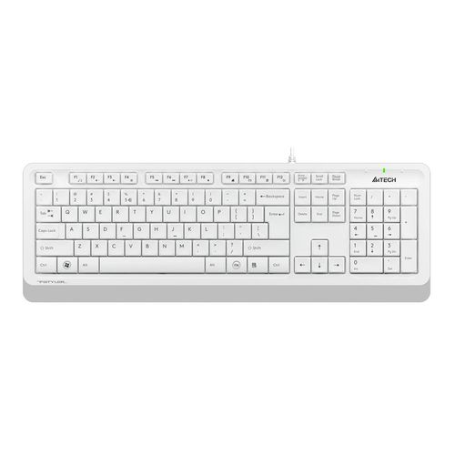 Клавиатура A4TECH Fstyler FK10, проводная, USB, мембранная, белый/серый [fk10 white]