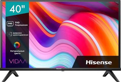 55 Телевизор Hisense 55A6K, DLED, 4K Ultra HD, черный, СМАРТ ТВ, VIDAA –  купить в Ситилинк