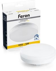 Упаковка ламп LED FERON GX53, таблетка, 12Вт, 10 шт.