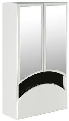 Шкаф MIXLINE Радуга 46 без подсветки,  с зеркалом,  подвесной,  460х800х180 мм,  белый/черный [522476]
