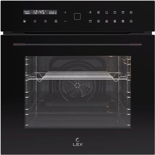 Духовой шкаф электрический LEX EDS 101 BBL, 61л, дверца с 3 стеклами, черный/нержавеющая сталь