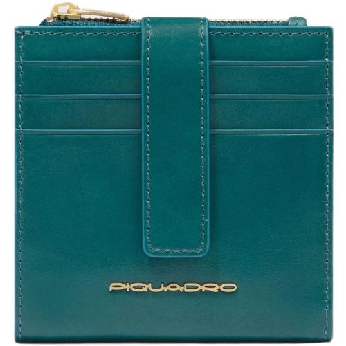Чехол для кредитных карт Piquadro Blue Square PP6843B2R/OT3, кожа натуральная, синий петроль