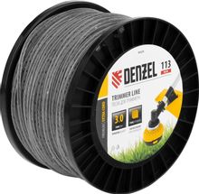 Изображение товара Леска для садовых триммеров DENZEL 96828 3мм 113м зубчатый квадрат