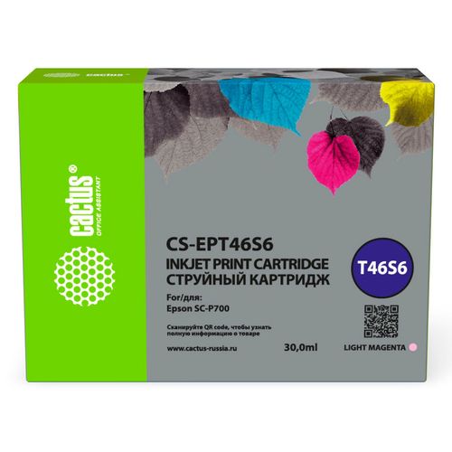 Картридж Cactus CS-EPT46S6, T46S6, фото пурпурный / CS-EPT46S6