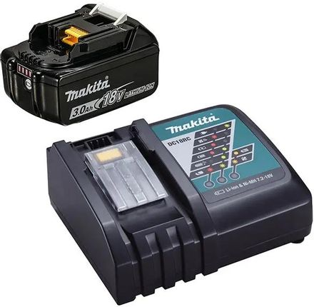 Батарея аккумуляторная Makita BL1830B LXT, 18В, 3Ач, Li-Ion,  ЗУ в комплекте [191a25-2]